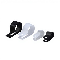 Clip de fixation de câblage de type R en gros pour fabricants, bouton de fixation de câble, pince de câble, clip de gestion de câbles, attache à boucle