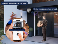 Caméra réseau Hik-connect 8MP intelligente hybride avec audio bidirectionnel, détection humaine/véhicule, objectif fixe, type bullet, tourelle, dôme, noire