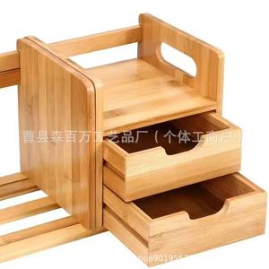 Organizador de escritorio, estante de almacenamiento de 3 niveles, tipo rectangular extraíble para uso en escritorio de oficina, dormitorio de estudiantes - Product Image 4