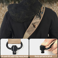 Élingue traditionnelle à deux points avec émerillons Bandoulière durable Sangle de rembourrage pour fronde de chasse avec crochet QD