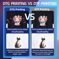 Imprimantes numériques DTG pour t-shirts et sweats à capuche unis automatiques Surhoo, machines d'impression à écran tactile 1800 dpi, petites, pour la vente en gros