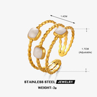 Cincin Terbuka Model Tetesan Minyak Geometris Sederhana Gaya Eropa dan Amerika untuk Wanita, Desain Unik, Populer, dan Cocok untuk Segala Gaya
