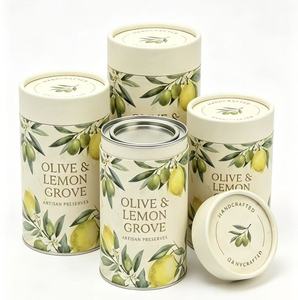 Tubo de Papel Impreso Personalizado de Grado Alimenticio, Envase Cilíndrico Hermético para Frutos Secos, Té, Café, Bocadillos - Product Image 4
