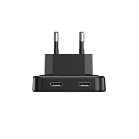 Cargador de Pared Delgado PD de 35 W, con Clavijas Plegables y Doble USB-C para Móviles y Tabletas