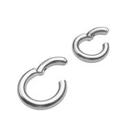Vente en gros personnalisée, fermoir porte-clés rond 14mm 16mm, petit collier, fermoirs à ressort en argent sterling 925