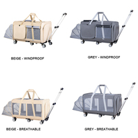 Sac de transport pour animaux de compagnie grande capacité en tissu Oxford, sac de transport pour chat pour les voyages en plein air, lit pour chien respirant et extensible