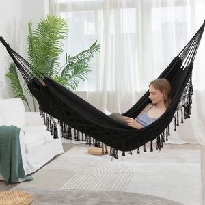 <span class=keywords><strong>Precio</strong></span> al por mayor, entrega rápida, hamacas con logotipo personalizado, <span class=keywords><strong>hamaca</strong></span> de camping ligera de viaje <span class=keywords><strong>doble</strong></span> e individual con borla - Product Image 3