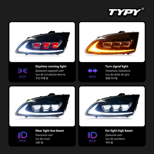 Faros LED TYPY para Ford Focus 2005-2008, Carcasa Negra, Señal de Giro Secuencial, Luz Diurna, Actualización - Product Image 3