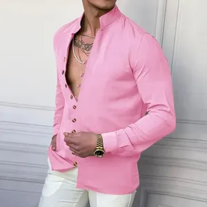 Camicie Estive da <span class=keywords><strong>Uomo</strong></span> a Maniche Lunghe con Perline, <span class=keywords><strong>Stile</strong></span> Casual Basic alla Moda, <span class=keywords><strong>Abbigliamento</strong></span> Musulmano per <span class=keywords><strong>Uomo</strong></span>, Ideale per Spiaggia e Viaggi - Product Image 4