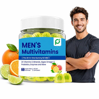 Gummies multivitaminés HALAL Pureon en promotion, OEM pour hommes, avec oméga-3, probiotiques et enzymes, gummies remplis de liquide