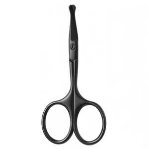 New Makeup Eyelashes <b>Beard</b> Facial Hair Trimmer <b>Scissors</b> Stainless Steel Sharp Blade Curved Excellent Cutting OEM KKZ - Product Image 1