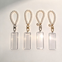Porte-clés personnalisé 1x3 en acrylique avec perles, support photo suspendu pour photomaton, cadre photo en perles, porte-clés pour mariage