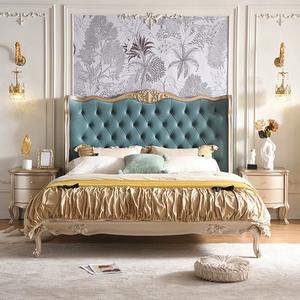 <span class=keywords><strong>Letto</strong></span> matrimoniale in legno massello stile <span class=keywords><strong>francese</strong></span> 1.8 metri luce lusso camera da <span class=keywords><strong>letto</strong></span> mobili King Size testiera morbida per soggiorno appartamento - Product Image 3