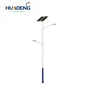 HUADENG IP65 방수 태양광 가로등, 이중 <span class=keywords><strong>LED</strong></span> 암 알루미늄 구조, 원격 제어 기능 포함, 실외 도로 조명용 - Product Image 1