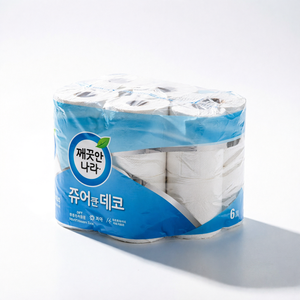 Papier toilette Clean Country Pure Deco 27m x 6 rouleaux, doux et délicat pour un usage quotidien - Product Image 1