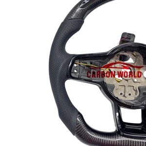 Volante Deportivo Personalizado Modificado con LED, Cuero y Fibra de Carbono para Volkswagen <span class=keywords><strong>Golf</strong></span> Upgrade 6 7 MK4 MK5 MK6 MK7 MK8 GTI <span class=keywords><strong>R</strong></span>-<span class=keywords><strong>Line</strong></span> - Product Image 4