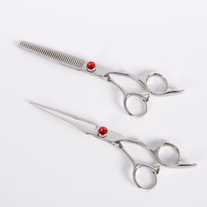 6.5インチ日本SUS440CヘアカットはさみはさみHK81プロ大型理髪サロン美容工場ファットブレードジュエルスクリュー - Product Image 3