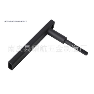 Manija para Puerta de Chimenea de Metal Yaohang, Acero Inoxidable Negro Mate, Estilo Moderno y Simple, Instalación Independiente, Parte 001 - Product Image 2