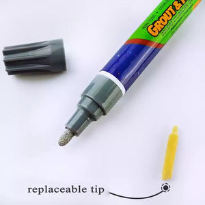 Stylo de réparation de joint d'étanchéité imperméable, marqueurs permanents blancs personnalisés pour carrelage, marqueurs permanents colorés en boîte cartonnée avec logo personnalisé - Product Image 2