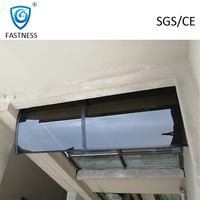 Auvent de fenêtre réglable manuel en alliage d'aluminium recouvert de polycarbonate, protection contre la pluie, protection UV, coupe-vent, pour terrasse extérieure