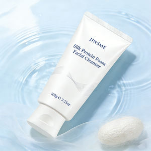 Limpiador Facial de Crema de Proteína de Seda Personalizado OEM ODM 120g con Ácido Hialurónico Doble HA, Espuma Rica, Limpieza Profunda e Hidratante - Product Image 2