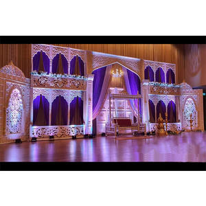 Gran Palacio mira boda fibra Royal Haveli estilo boda escenario boda elegante blanco Rajwada etapa - Product Image 1