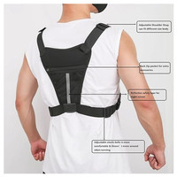 Gilet de course réfléchissant ultra-léger, respirant et résistant à l'eau, multi-poches, sangle réglable, pour jogging, cyclisme, randonnée