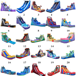 3 làn nước mini khô xoắn ốc Rider 30 có wth hồ bơi trẻ em trượt bơm hơi 1 mảnh lâu đài logo miễn phí mạnh mẽ <span class=keywords><strong>PVC</strong></span> cho hồ Unisex 5*5m - Product Image 2