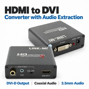 <span class=keywords><strong>Convertitore</strong></span> <span class=keywords><strong>HDMI</strong></span> <span class=keywords><strong>a</strong></span> <span class=keywords><strong>DVI</strong></span> con Estrattore Audio, Adattatore 1080P 60Hz con Uscita <span class=keywords><strong>DVI</strong></span>-D Coassiale e Audio <span class=keywords><strong>da</strong></span> 3,5mm per Monitor <span class=keywords><strong>DVI</strong></span> - Product Image 1