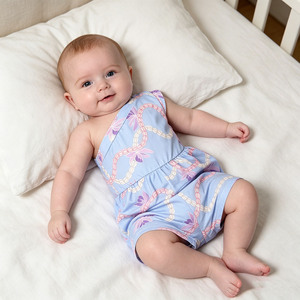 A26-10 Venta Directa de Fábrica, Personalización, Rompers con Hombros Descubiertos, Romper con Botones a Presión para Niña, Romper con Estampado de Leopardo para Bebé - Product Image 2
