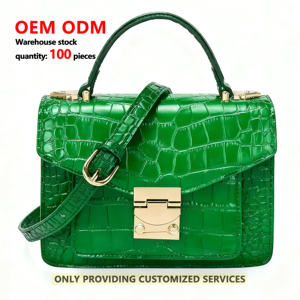 <span class=keywords><strong>2025</strong></span>新款奢华鳄鱼纹腋下包，女式小方形手持单肩斜挎包 - Product Image 1