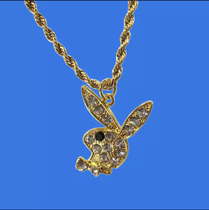 Nuevo Collar de Acero Inoxidable de Bad <span class=keywords><strong>Bunny</strong></span>. Collar con incrustaciones de diamantes estilo hip-hop y rock europeo y americano. - Product Image 4