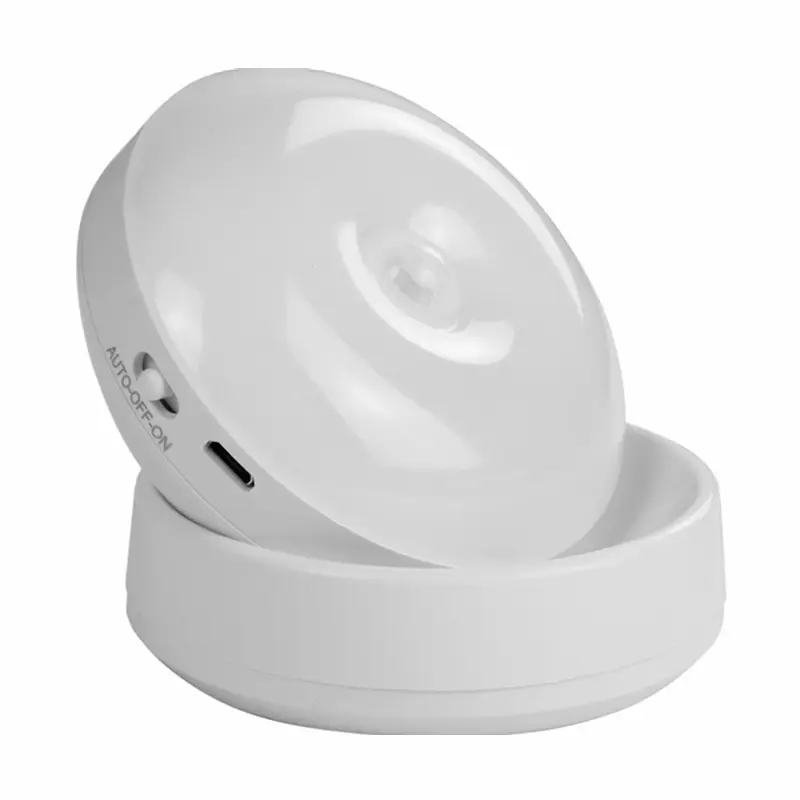 Led USB Charging Motion Sensor Night Light Round Energy-saving Led Lamp Bedroom Sound/Light Control Corridor Home Bathroom