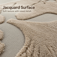 Tapis de chambre à coucher en jacquard floral, tapis doux et moelleux antidérapant, tapis de chevet, tapis de sol texturé 3D, décoration intérieure, taille personnalisée, OEM