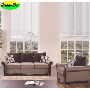 Juego de Sofás Seccionales Chesterfield de Cuero, Estilo Antiguo Americano, con Cojines Acolchados, para Vestíbulo de Hotel o Sala de Estar - Product Image 3