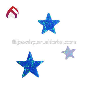 Colgante de ópalo sintético, piedras de ópalo de estrella de cinco puntas, Collar de plata de ley 925 para fabricación de joyas - Product Image 6