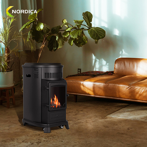 Chauffage au gaz portable de nouvelle conception <span class=keywords><strong>2024</strong></span>, 3,4 KW, véritable flamme, chauffage au gaz mobile pour salon - Product Image 1