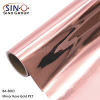 Rollo de Vinilo de Corte para Plóter Cromado Metálico Efecto Espejo de Gran Venta, Película PET Autoadhesiva Permanente para Carteles