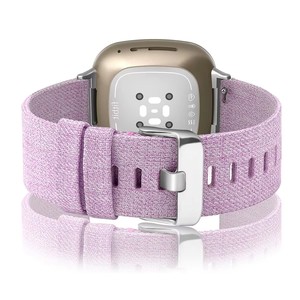 9色キャンバス織りブレスレットリストバンド交換用女性男性ベルトナイロンストラップFitbitVersa3バンド用 - Product Image 2