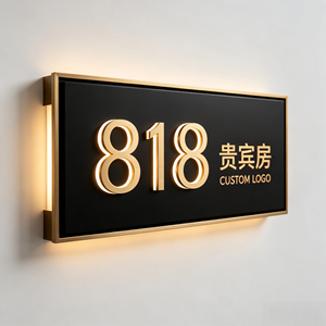 Letrero Comercial de Metal Personalizado, Placa de Número de Habitación con Letras 3D de Acero Inoxidable para Hotel, B&B, Tienda Minorista - Product Image 3