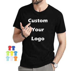 T-shirts pour hommes coupe classique, fabrication OEM, impression numérique, personnalisables, écologiques, respirants, 180g, grandes tailles - Product Image 1