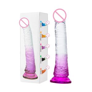 2023 coloré TPE 8 pouces doux gode réaliste avec ventouse puissante G Spot stimulateur femmes Masturbation adulte Sex Toy - Product Image 4