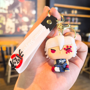 Móc khóa cao su hình hoạt hình ngộ nghĩnh, mặt dây chuyền búp bê 3D, phụ kiện trang trí ba lô, móc khóa ô tô - Product Image 5
