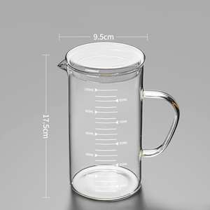 Tasse à mesurer en verre avec graduation et poignée, bécher résistant à la chaleur, haute teneur en borosilicate <span class=keywords><strong>de</strong></span> qualité alimentaire, grande capacité - Product Image 4