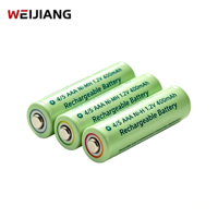 4/5AAA 1.2V 400mAh Baterai Hijau Isi Ulang NiMH Pengganti untuk Mainan RC Perangkat Kecil Rumah Tangga