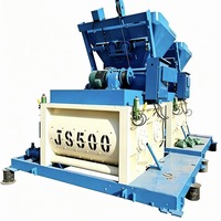 Bétonnière Compulsive à Double Arbre JS500 Durable 500L, Machine Électrique de Mélange de Ciment pour Projets d'Ingénierie Mondiaux