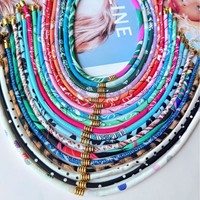 Collier ras-de-cou en tissu, style corde, minimaliste, court, idéal pour la création de bijoux DIY, breloques et pendentifs, accessoires pour colliers ras-de-cou