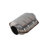 Convertisseur catalytique universel Elantra ovale Euro V, nid d'abeille à l'intérieur, plat, haut débit, en acier inoxydable, ajustement universel