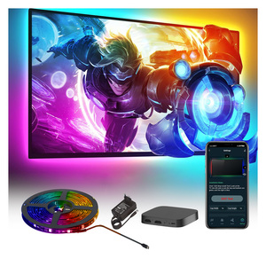 Chaînes <span class=keywords><strong>de</strong></span> lumière ambiante magique RVB intelligentes du fournisseur <span class=keywords><strong>de</strong></span> la boutique en ligne pour la maison Bande <span class=keywords><strong>de</strong></span> rétroéclairage TV à immersion LED Syncs avec <span class=keywords><strong>boîte</strong></span> <span class=keywords><strong>de</strong></span> synchronisation - Product Image 1