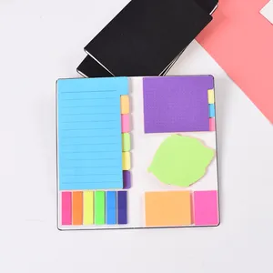 Günstige Recycling-Papier benutzer definierte Größe schwarz Lederbezug Sticky Notepad Notepad für Studenten